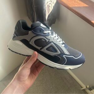 Dior Men's Blue and White Sneakers